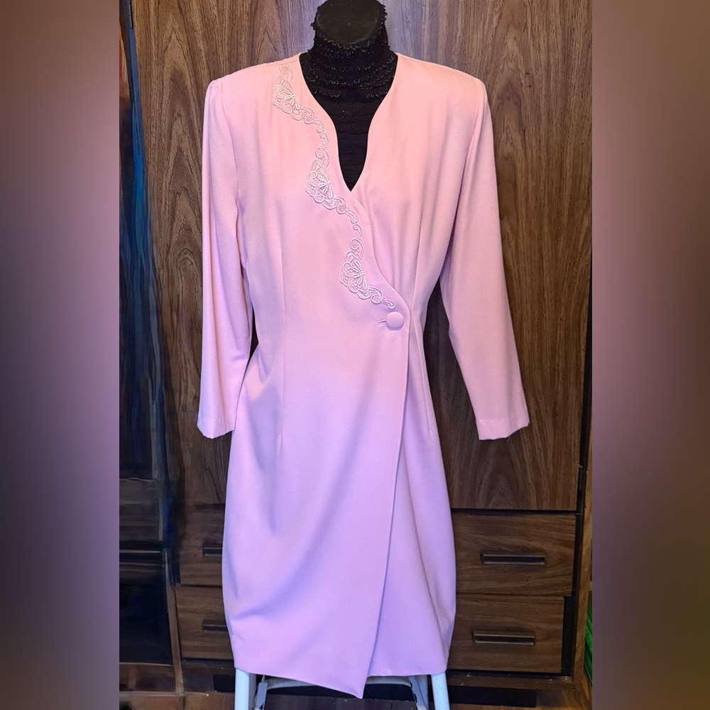 Vintage Light Pink Robe/Dress/Formal Long Blazer